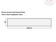 Glass Gusset - 803mm x 120mm